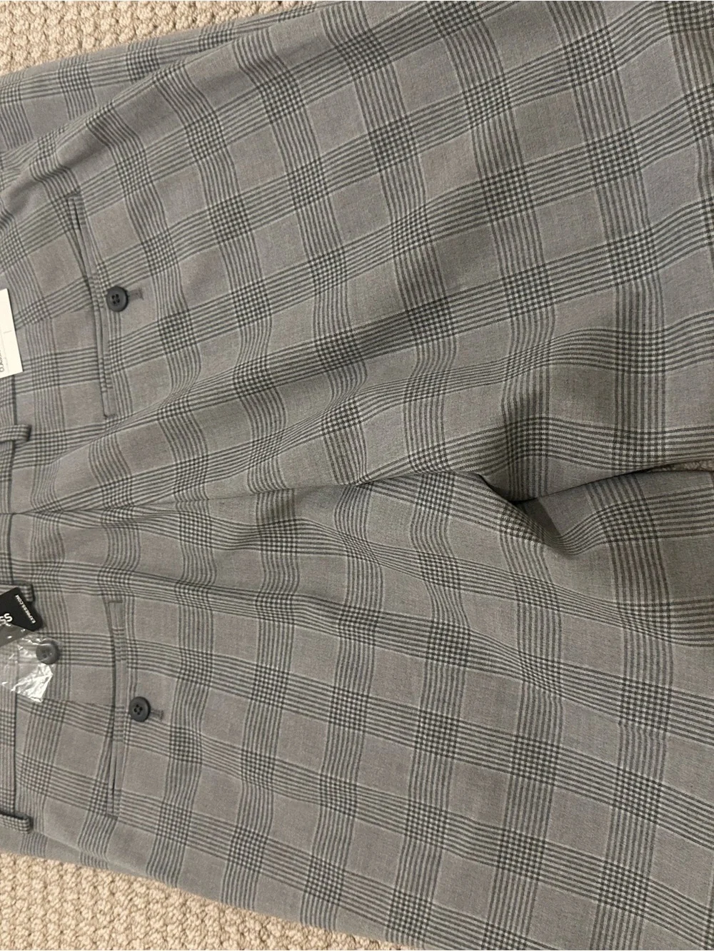 Express Gray Plaid Dress Pants